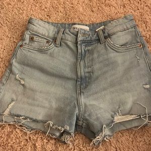 Light blue zara jean shorts